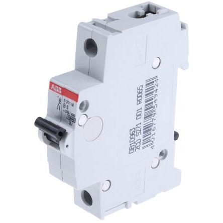 ABB Miniaturní jistič, rozsah: System Pro M Compact 1pólový 6A vypínací výkon 10 kA, charakteristika: Typ B, rozsah: