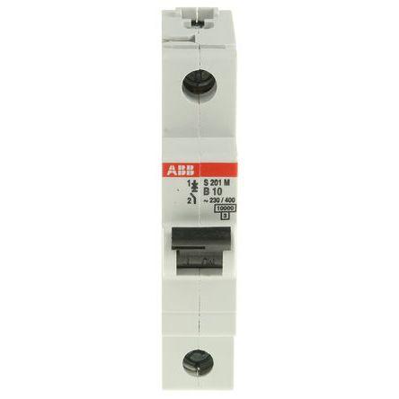 ABB Miniaturní jistič, rozsah: System Pro M Compact 1pólový 10A vypínací výkon 10 kA, charakteristika: Typ B, rozsah: