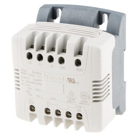 Legrand Transformátor na lištu DIN 40 VA, primární napětí: 230 to 400 V, počet výstupů: 2, Šroubová svorka, Lišta DIN