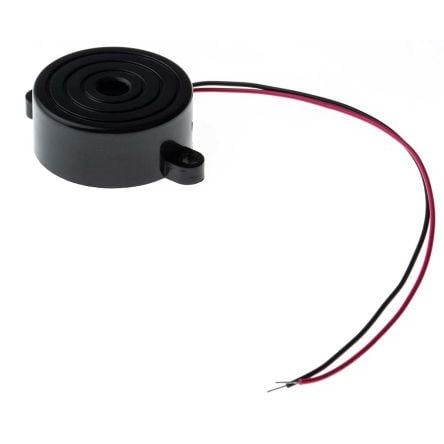 Součást piezoelektrického bzučáku 12V dc 3 V dc 85 dB, Montáž do panelu 13.5 mm Nepřetržité Interní 44 mm RS PRO