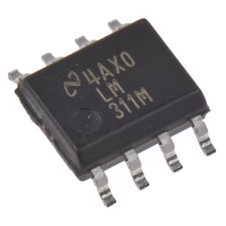 Texas Instruments Komparátor LM311M/NOPB Otevřený kolektor 0.2 μs, počet kanálů: 1, SOIC, počet kolíků: 8 kolíkový 36V 9