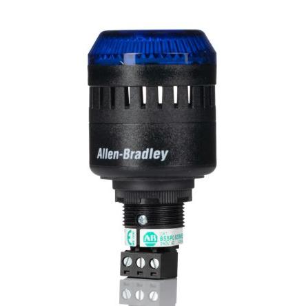 Allen Bradley Kombinace sirény a majáku, řada: 855PC Stálé, Blikající světlo Elektronika barva Modrá 240V ac IP56, IP65
