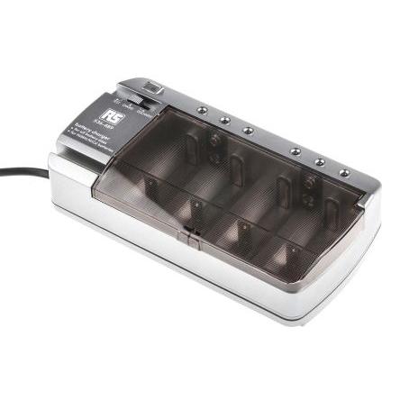 Nabíječka baterií RS PRO NiMH, NiCd 9 V, D, C, AA, AAA 1.2V, 9 V 120 mA EU, Velká Británie