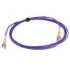 RS PRO Optický kabel 125 μm 3 m Nízko dýmivý bezhalogenový plášť, Purpurová