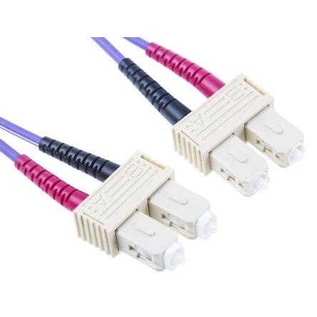 RS PRO Optický kabel 125 μm 5 m Nízko dýmivý bezhalogenový plášť, Purpurová