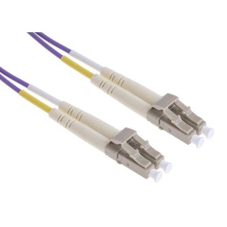 RS PRO Optický kabel 125 μm 1 m Nízko dýmivý bezhalogenový plášť, Purpurová
