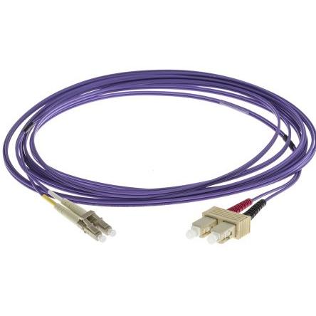 RS PRO Optický kabel 125 μm 5 m Nízko dýmivý bezhalogenový plášť, Purpurová
