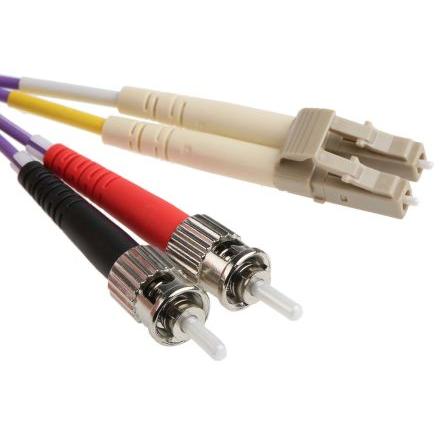 RS PRO Optický kabel 125 μm 1 m Nízko dýmivý bezhalogenový plášť, Purpurová