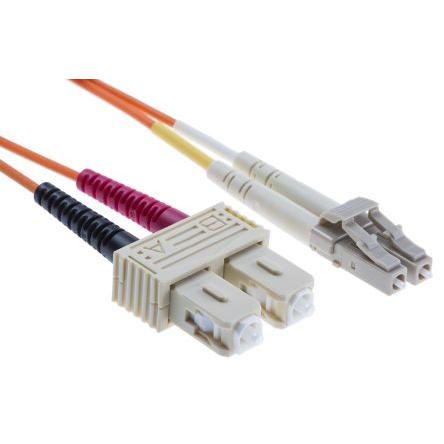 RS PRO Optický kabel 125 μm 2 m Nízko dýmivý bezhalogenový plášť, Oranžová
