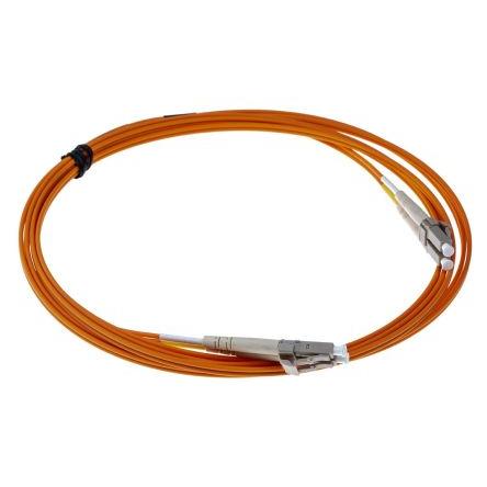 RS PRO Optický kabel 125 μm 3 m Nízko dýmivý bezhalogenový plášť, Oranžová