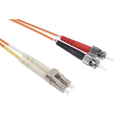 RS PRO Optický kabel 125 μm 2 m Nízko dýmivý bezhalogenový plášť, Oranžová