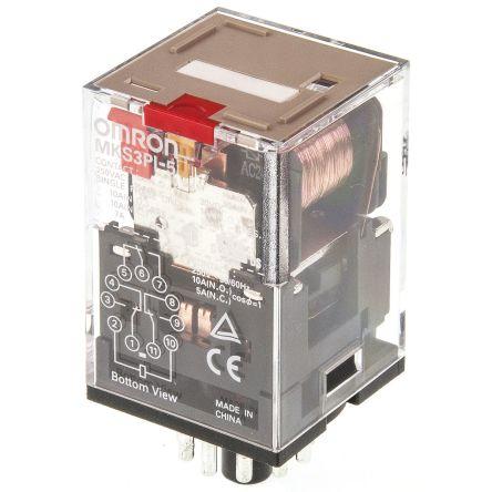 Omron Relé 3PDT Montáž na plošný spoj 10A 24V ac MKS