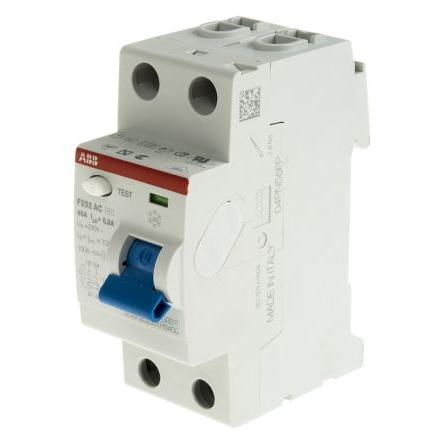 Jistič zbytkového proudu 2pólový Typ AC 40A 300 mA ABB St. RCCBs F200 F200 CE, RoHS
