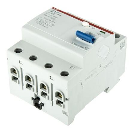 Jistič zbytkového proudu 4pólový Typ AC 25A 30 mA ABB St. RCCBs F200 F200 RoHS, CE