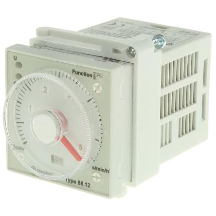 Finder Časovací relé, řada: 88 Panel DPDT 2kontaktové 12 to 240 V dc 230V ac, 24 V ac Multifunkční funkce 8 kolíků