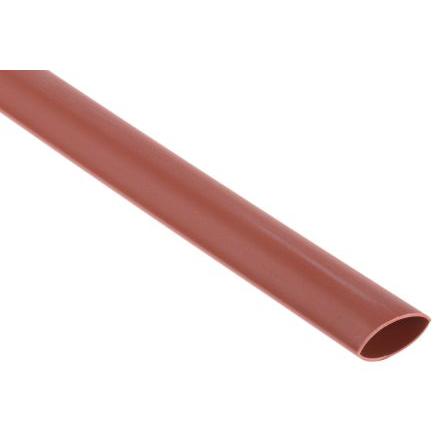 RS PRO Teplem smrštitelné bužírky průměr 9.5 mm Hnědá smršťovací poměr 2:1 Polyolefin 1.2m