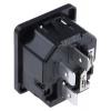 Schurter Konektor IEC C14, orientace těla: Rovný, Zacvakávací montáž velikost pojistky 5 x 20 mm Vnější, 250V 10A