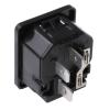 Schurter Konektor IEC C14, orientace těla: Rovný, Zacvakávací montáž velikost pojistky 5 x 20 mm Vnější, 250V 10A