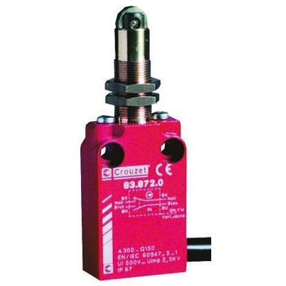 Crouzet 83872 Plunžr Koncový spínač 1 NO/1 NC IP66, IP67 Kov 30V ac 100mA