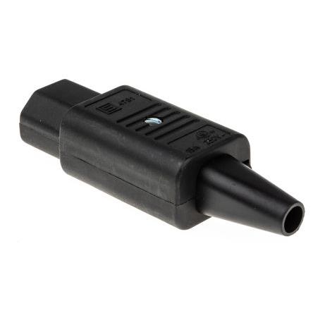 Schurter Konektor IEC C15, orientace těla: Rovný, Kabel Vnější, 250V 10A