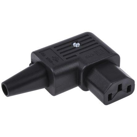 Schurter Konektor IEC C13, orientace těla: Pravý úhel, Kabel Vnější, 250V 15A