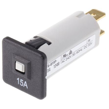 Tepelný magnetický vypínač 15A 1pólový T9 Schurter T9 Panel