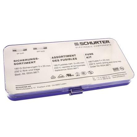Schurter Sada pojistek, obsah sady: Miniaturní pojistky 5 x 20