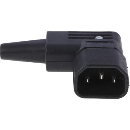 Schurter Konektor IEC C14, orientace těla: Pravý úhel, Kabel Vnější, 250V 10A