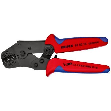 Krimpovací nástroj Knipex, pro použití s: Neizolované svorky s otevřeným válcem