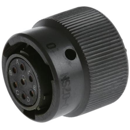 Amphenol Limited Kulatý konektor, specifikace Mil, řada: 62GB, materiál kontaktu: Mosaz, orientace těla: Rovný, Kabel,