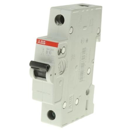 ABB Miniaturní jistič, rozsah: SH200 1pólový 10A vypínací výkon 6 kA, charakteristika: Typ B, rozsah: ComPact Home 440V