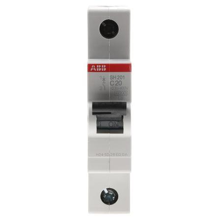 ABB Miniaturní jistič, rozsah: SH200 1pólový 20A vypínací výkon 6 kA, charakteristika: Typ C, rozsah: ComPact Home 440V