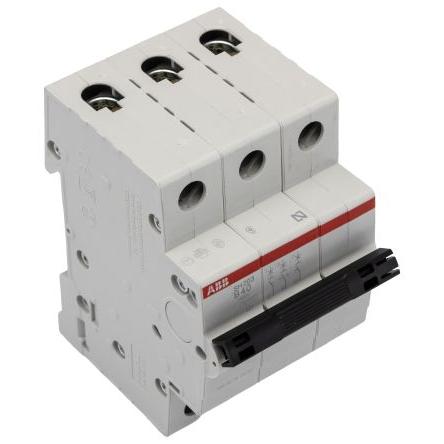 ABB Miniaturní jistič, rozsah: SH200 3pólový 40A vypínací výkon 6 kA, charakteristika: Typ B, rozsah: ComPact Home 440V