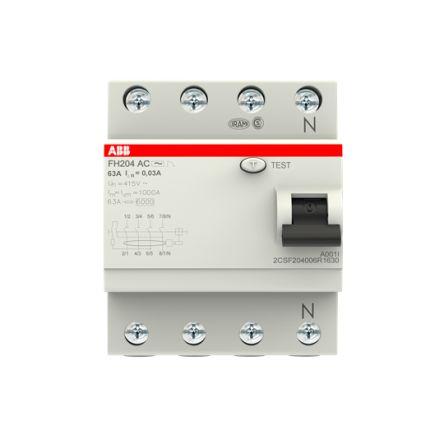 Jistič zbytkového proudu 4pólový Typ AC 63A 30 mA ABB St. RCCBs F200 FH200 CE