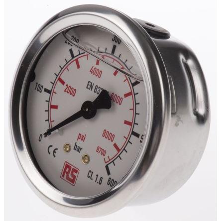 Tlakoměr Se závitem 9314204 63 mm G 1/4 Nerezová ocel, 60 °C 600 bar 0 bar WIKA