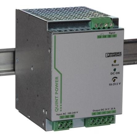 Phoenix Contact Napájecí zdroj na lištu DIN QUINT POWER, počet výstupů: 1 Spínaný režim 264V ac 20 A St. 29.5V dc DC 480