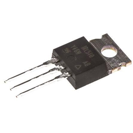řada: IRL MOSFET IRL510PBF Typ N-kanálový 5.6 A 100 V Vishay, TO-220, počet kolíků: 3 kolíkový Vylepšení