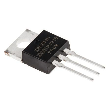 řada: HEXFET MOSFET IRLZ34NPBF N-kanálový 30 A 55 V Infineon, TO-220, počet kolíků: 3 kolíkový Vylepšení