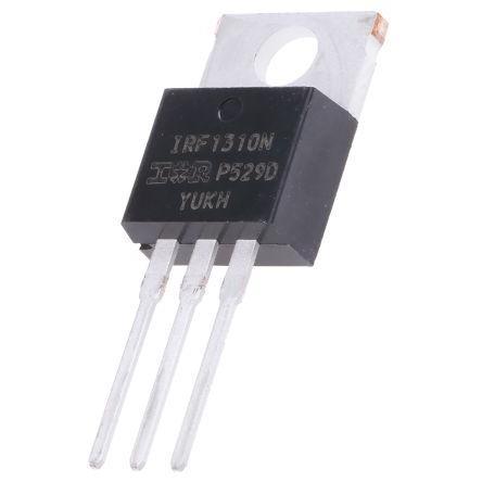 řada: HEXFET MOSFET IRF1310NPBF N-kanálový 42 A 100 V Infineon, TO-220, počet kolíků: 3 kolíkový Vylepšení