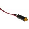 Indikátor pro montáž do panelu, řada: 559 Žlutá, typ žárovky: LED Olověný drát Dialight 12V dc 6.4 mm