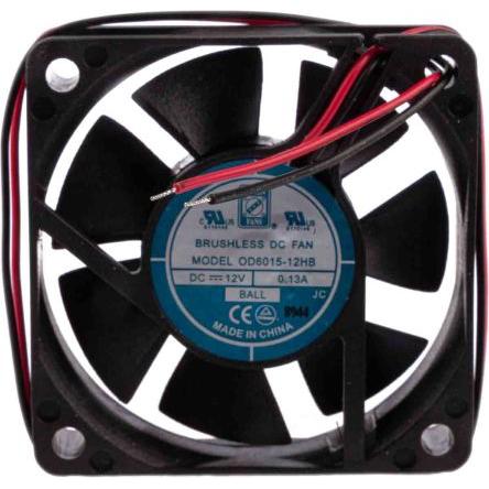 RS PRO Axiální ventilátor, řada: RS PRO, průtok vzduchu: 27.2 m³/h 1.6 W 12V dc 90 mA 60 mm 60mm 15 mm