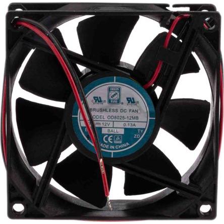 RS PRO Axiální ventilátor, řada: RS PRO, průtok vzduchu: 52.7 m³/h 1.45 W 12V dc 130 mA 80 mm 80mm 25 mm