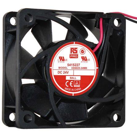 RS PRO Axiální ventilátor, řada: RS PRO, průtok vzduchu: 30.6 m³/h 1.9 W 24V dc 90 mA 60 mm 60mm 25 mm