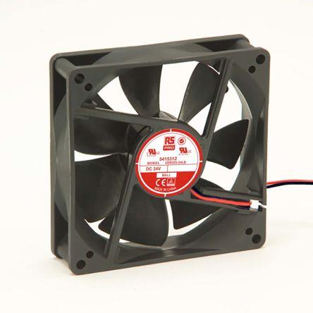 RS PRO Axiální ventilátor, řada: RS PRO, průtok vzduchu: 66.3 m³/h 1.9 W 24V dc 50 mA 92.5 mm 92.5mm 25 mm