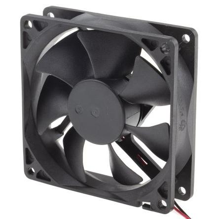 RS PRO Axiální ventilátor, řada: RS PRO, průtok vzduchu: 74.8 m³/h 2.9 W 24V dc 90 mA 92.5 mm 92.5mm 25 mm