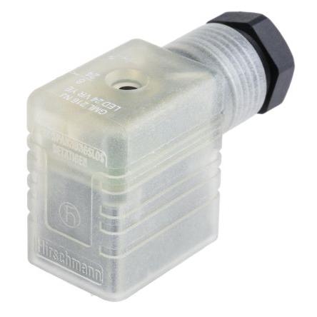 Hirschmann Konektor elektromagnetického ventilu, řada: GML, formát pólů: 2P+E DIN 43650 B, Šroubová svorka velikost