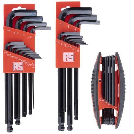 Sada šestihranných klíčů, počet kusů: 33 tvar L Imperiální, Metrické Dlouhé rameno 1.5 to 10 mm, Legovaná ocel RS PRO