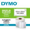 Dymo Role do tiskáren štítků Bílá Černá 57 mm Dymo 450 Turbo, Dymo 450 DUO, Dymo Wireless, Dymo 450, Dymo 4XL, Dymo 450