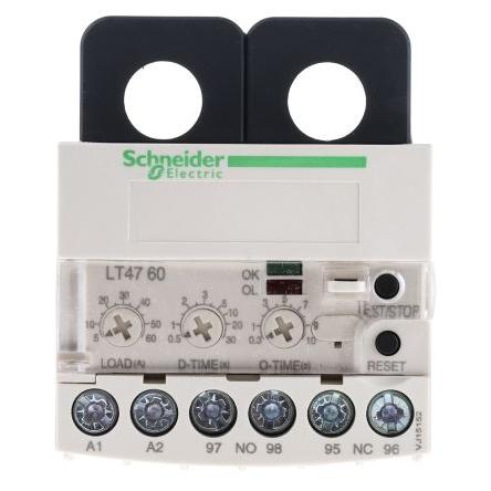 Schneider Electric Relé na přetížení, rozsah: LT47 1 NO/1 NC s Ruční resetováním a hodnotami FLC motoru 5A, 60 A 60A 55