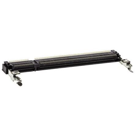 Patice DIMM, počet kontaktů: 200, orientace těla: Pravý úhel, Povrch, rozteč: 0.6 mm DDR1, 2.5V, 85 °C, -55 °C TE